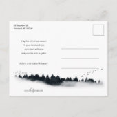 クリスマス引用文付/星空と森 シーズンポストカード (裏面)