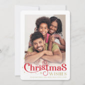 クリスマス引用文写真スタイリッシュタイポグラフィ赤 シーズンカード (正面)