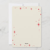 クリスマス引用文写真スタイリッシュタイポグラフィ赤 シーズンカード (裏面)