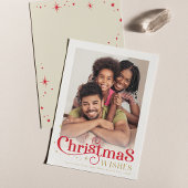 クリスマス引用文写真スタイリッシュタイポグラフィ赤 シーズンカード