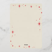 クリスマス引用文写真スタイリッシュタイポグラフィ赤 箔シーズンカード (裏面)