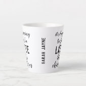 クリスマス引用文気に入り始め感じている カフェラテマグ (正面)