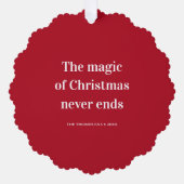 クリスマス引用文魔法ネバーエンド オーナメントカード (正面)