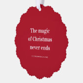 クリスマス引用文魔法ネバーエンド オーナメントカード (左)