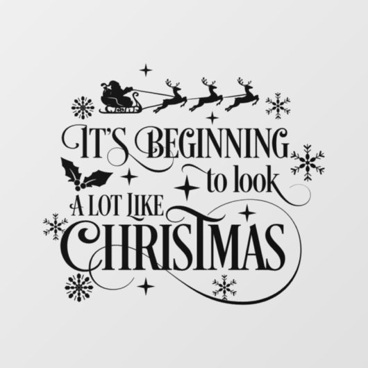 クリスマス引用文 ウィンドウサイン (シート)