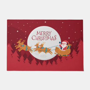 クリスマス形式 ドアマット