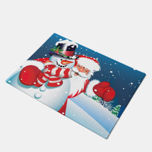 クリスマス形式 ドアマット