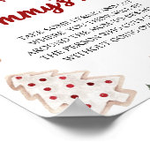 クリスマス彼女の腹の赤ちゃんシャワーゲームの大きさ ポスター (角)