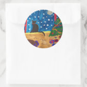 クリスマス待ち ラウンドシール (バッグ)