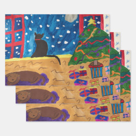 クリスマス待ち ラッピングペーパーシート