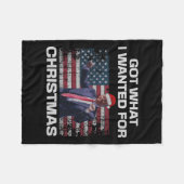 クリスマス得のために欲しかった物 – Trump 2024ウォンP フリースブランケット (正面(横))