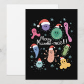 クリスマス微生物学の科学教師 マイクロビーム シーズンカード (正面/裏面)