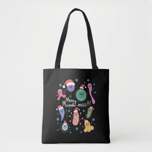 クリスマス微生物学サイエンス教師微生物 トートバッグ (正面)