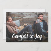 クリスマス心地よいと喜び写真 シーズンカード (正面)