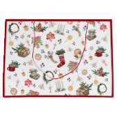 クリスマス心地よい ラージペーパーバッグ (正面)