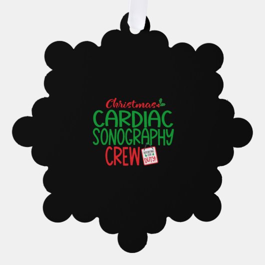 クリスマス心音撮影 オーナメントカード (正面)