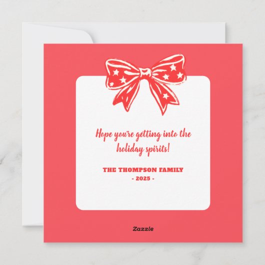 クリスマス応援とスピリッツ シーズンカード (裏面)