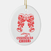クリスマス応援とスピリッツ セラミックオーナメント (右)