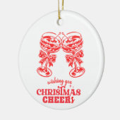 クリスマス応援とスピリッツ セラミックオーナメント (左)