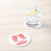 クリスマス応援とスピリッツ ラウンドペーパーコースター (インサイチュ)