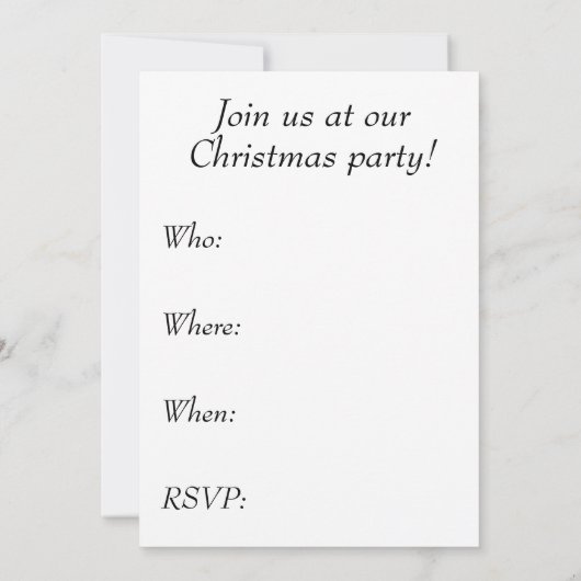 クリスマス応援と歓声の招待状 招待状 (裏面)