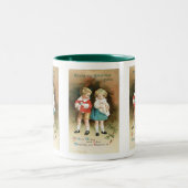 クリスマス応援の子ども ツートーンマグカップ (中央)