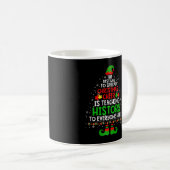 クリスマス応援は教えの歴史サンタ小妖精や小人テアック コーヒーマグカップ (正面右)