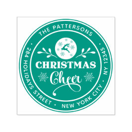 クリスマス応援ウィンターパーソナル差出人住所 セルフインキングスタンプ