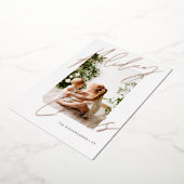 クリスマス応援エレガントのスクリプトミニマル写真 箔シーズンカード (回転した状態)