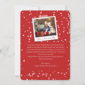 クリスマス応援エレガントの雪片フラワーフォト シーズンカード (裏面)