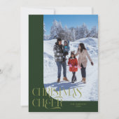 クリスマス応援エレガントグリーンクリスマスフォト シーズンカード (正面)