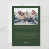 クリスマス応援エレガントグリーンクリスマスフォト シーズンカード (裏面)