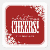 クリスマス応援エレガントスノーブラッモダンクホリデイ スクエアシール (正面)