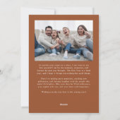 クリスマス応援エレガントテラコッタクリスマスフォト シーズンカード (裏面)