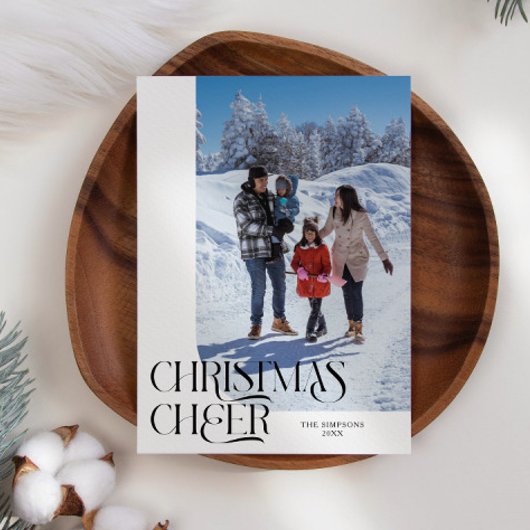 クリスマス応援エレガントホワイトのクリスマスフォト シーズンカード