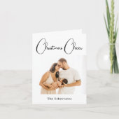 クリスマス応援カスタムフォトホリデーカード カード (正面)