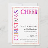 クリスマス応援カラフルクリスマスパーティー 招待状 (正面)