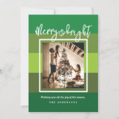 クリスマス応援グリーメリーとブライトホリデーカード 招待状 (正面)