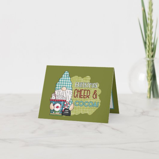 クリスマス応援ココア格言追加気持ち シーズンカード (正面)