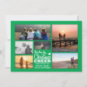 クリスマス応援サンタグリーンホリデーフォトカード シーズンカード (正面)