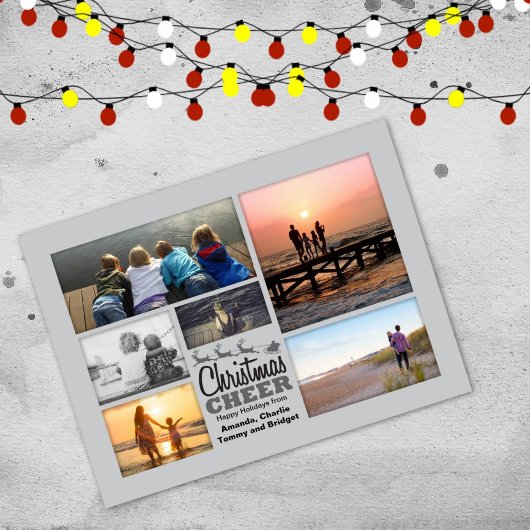 クリスマス応援シルバーホリデーフォトポストカード シーズンポストカード