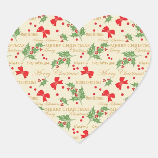 クリスマス応援シール ハートシール (正面)