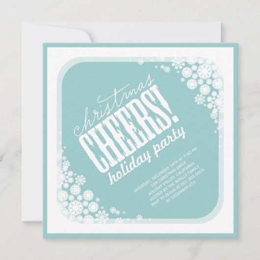 クリスマス応援スクラシックスノーフレークSEXホリデーパーティー 招待状 (正面)