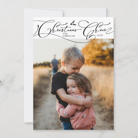 クリスマス応援スクリプトホワイトクリスマスフォト シーズンカード (正面)