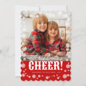 クリスマス応援スノーフレークスホリデーフォトカード シーズンカード (正面)