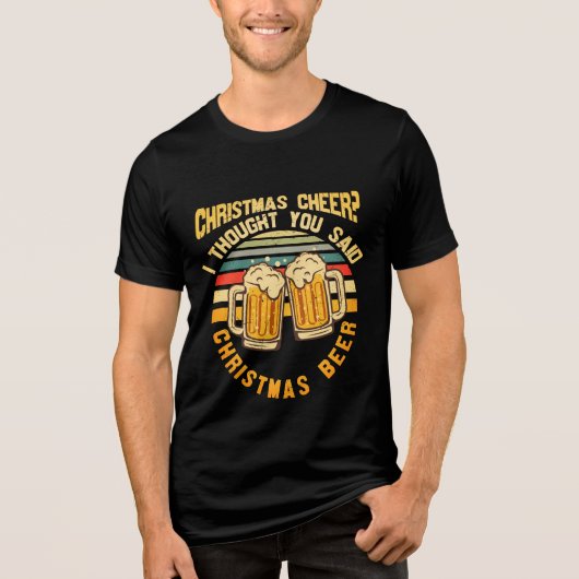 クリスマス応援ビおもしろいアレトロフェスティバルホリデイ トライブレンドTシャツ (正面)