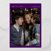 クリスマス応援フォトゴールドフォイルカラフル 箔シーズンカード (正面)