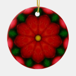クリスマス応援フラクタル セラミックオーナメント