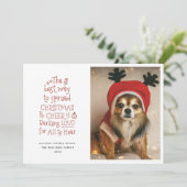クリスマス応援ペットフォトホリデーカード シーズンカード (スタンド正面)