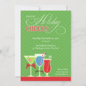 クリスマス応援ホリデーカクテルパーティの招待状 招待状 (正面)